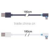 90 Degree Angled Micro Usb Angle Cable USB 2.0 to Micro Usb Male to A Type Male Data Cable for Samsung Galaxy/tablet Cell Phone thumbnail-2