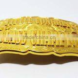 Personalized Quality Golden Long Horn Bull Western Belt Buckle thumbnail-1