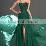 Mermaid Style Green Chiffon Evening Gown Formal Evening Dress thumbnail-1