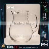 Lead Free Round Handle Glass Wine Decanter and Glass Jar