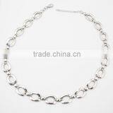 316L Stainless Steel Link Chain Bracelet and Necklace Jewelry Set thumbnail-3