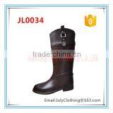 Black Brown Riding Rubber Rain Boots Shoes thumbnail-1
