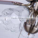 Red Blade Ceiling Fan With Light thumbnail-4