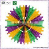 Wholesale Colorful Decorative Hanging Tissue Paper Pinwheel Flower Fan Quality Choice