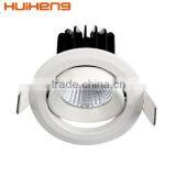 High Quality 7W Low Strobe Aluminum Dimmable Cob Led Recessed Ceiling Light for Steam Room thumbnail-3