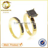 fashion high quality semi joias anel zirconia micro pave wedding ring set