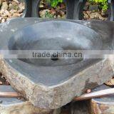 Bathroom marble sink black stone lavabo for home hotel restaurant