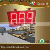 LED bus route sign 888 digits Red 7 segment semi-outdoor route 6'' display signage