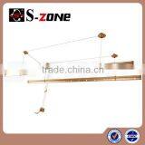 Aluminum Alloy Hanging Clothes Drying Rack Manual Cloth Rack for Ceiling Mounted thumbnail-1