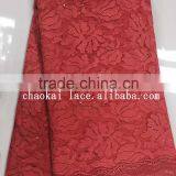 China Embroidery Lace Hot Selling French Beaded Lace Crystal Bead Lace Wedding Dress thumbnail-1