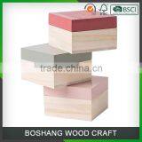 Open Cover Design Colorful Wooden Gift Box thumbnail-1