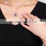 Hot Sale Jewellery Set 18K Gold Plated 925 Sterling Silver Precious Natural Amethyst Gemstone Pendant Ring Jewelry Set thumbnail-6
