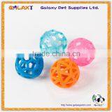 Plastic Cat Toy Ball With Bell Inside, Plastic Cat Bell Ball Toys Double Color Ball Pet Toys With Small Bell thumbnail-1