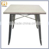 High quality Metal square restaurant dining table and chair set