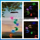 Top selling moon and star solar wind chime light