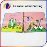 Spiral binding hardback full color printed children's book printing service