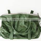 Green Genuine Leather Handle Bag Travel Kit Bag Customised Women Tote Bag thumbnail-5