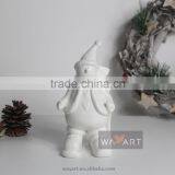 Christmas Giftware White Ceramic Snowman With Sledge thumbnail-3