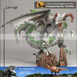 MY Dino-C043 3 Headed Fiberglass Dragon Statues for Sale thumbnail-6