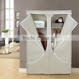 Portable Cheap Student Non-woven Fabric Wardrobe for Clothes Quilt Shoes, Assemble Cheap Folding Fabric Wardrobe
