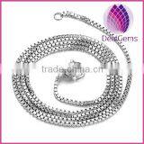 Wholesale 304 Stainless Steel 1mm Box Chain Necklace thumbnail-1
