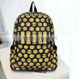 Emoji Printed High School Bag Backpack,smile Face Canvas Daypack Backpack Cool Cute Emoji Backpack thumbnail-3