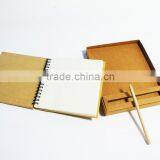 High Quality Spiral Paper Notebook With Nice Box Package/Kraft Paper Notebook With Pen thumbnail-3