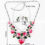 Cheap Europe Brand Statement Necklace and Resin Earring Jewelry Set Peach Fruit for Girl thumbnail-6