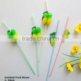 Plastic straw (with pineapple)