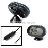 Brand New 12-24V Digital Auto Car Thermometer + Car Battery Voltmeter Voltage Meter Tester Monitor + Noctilucous Clock thumbnail-4