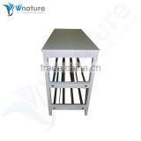 Large Rectangular Modern White Leather Bench With Shoes Storage Rack Eco-Friendly thumbnail-6