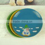 Ceramic Type Children Plate With Cartoon Decal and Soild Color thumbnail-3