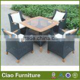 Luxury Rattan Dining Room Furniture Restaurant Dining Table Chair thumbnail-2