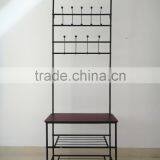 RH-4825 ENTRY WAY Hall Tree Bench Furniture Hook Hanger ORGANIZER Standing Coat Shoe Clothes Rack thumbnail-2