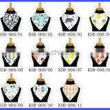 Size 44*32cm 100% Cotton Soft Purple Bear Baby Bandana Bibs thumbnail-5