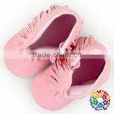 Afforable Girls Soft Soled Suede Leather Shoes Four Colors Baby Tassel Moccasins thumbnail-4
