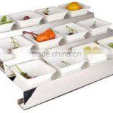 12 Bowls Step Stainless Steel Buffet Display Stand thumbnail-1
