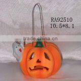 Halloween Ceramic Candle Holder With Metal Hanging thumbnail-1