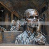 Bronze Thinking Man Sculptural Relief for Decor thumbnail-1