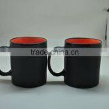 Two-tone Ceramic Matte Finish Black Coffee Mug thumbnail-2