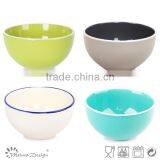 Factory direct wholesale gloss glaze ceramics cereal bowl with dot