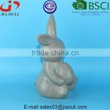 BSCI Audit QUANZHOU Factory EASTER Bunny Funny Ceramic Rabbits, Porcelain Animal Figurines thumbnail-3