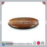 JANPANESE FEATURE VINTAGE ROUND OVAL WOODEN DIP SNACK SERVING FOOD TRAY 12" DIAMETER BREAKFOOD TRAY CN thumbnail-2