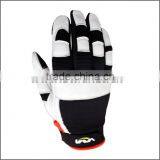 Genuine Deer Skin WHITE/BLACK Mechanics Glove thumbnail-2