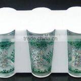 GH202 6pcs Glass Drinking Set With Bronzing Deco thumbnail-1