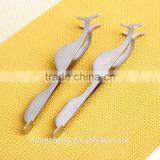 Factory Directly Sale Fish Shape Professional High Quality Stainless Steel Eyebrow Tweezers thumbnail-5