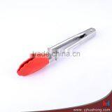 Mini Silicone Food Tongs For Snack With Stainles Steel Handle (HFT-S07DB) thumbnail-2