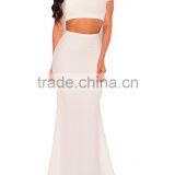 Pictures of Long Skirts and Tops for Women's Two Piece Off Shoulder Crop Top Maxi Mermaid Skirts Dress Set thumbnail-5