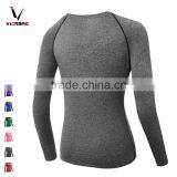 Custom Comfortable Professional Blank Long Sleeve Women Fitness Gym Sport T-shirt thumbnail-2