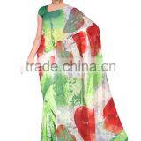 Flower Printed Designer Glamour Saree in Big Print Design thumbnail-4